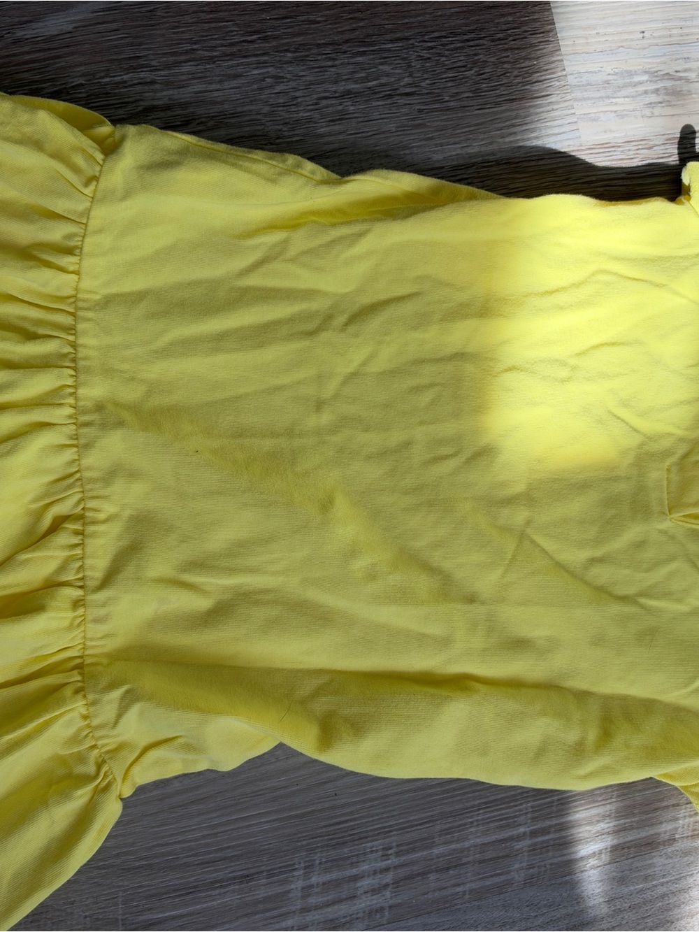 Moschino Yellow Rhinestone Logo Ruffle-Hem Dress - Picture 5 of 5